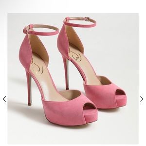 Sam Edelmam, Florencia, Rose Suede Heels. Size 7. New!
